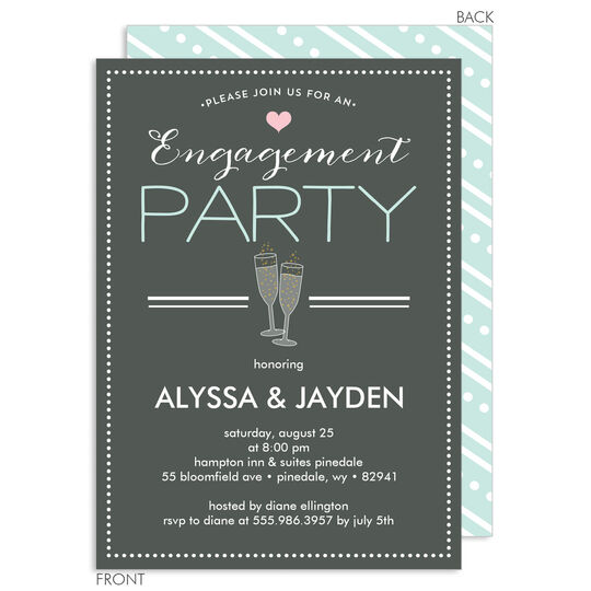 Engagement Flutes Invitations